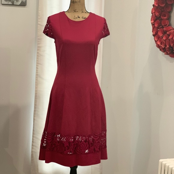 Nanette Lepore burgundy dress size 10 - Picture 4 of 8